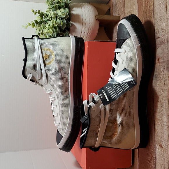 Converse All Star Chuck 70 Hi White & Black Mesh Mens Sz / 170419C - Picture 5 of 12